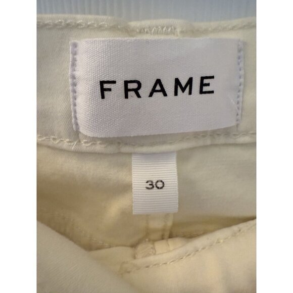 NEW Frame Le High Cropped Skinny Jeans Off White Size 30 - Picture 7 of 14